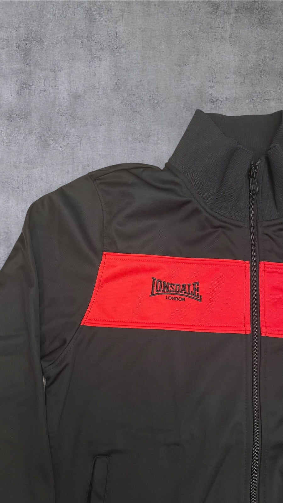 Londsdale London Trainingsjacke Schwarz Rot L