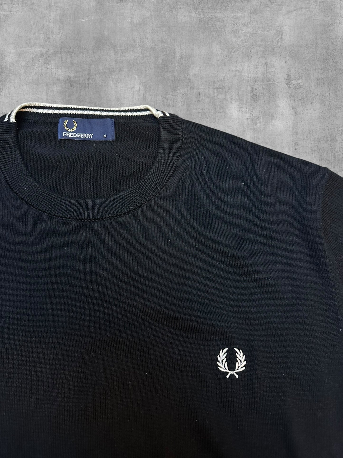 Fred Perry Sweatshirt Schwarz M