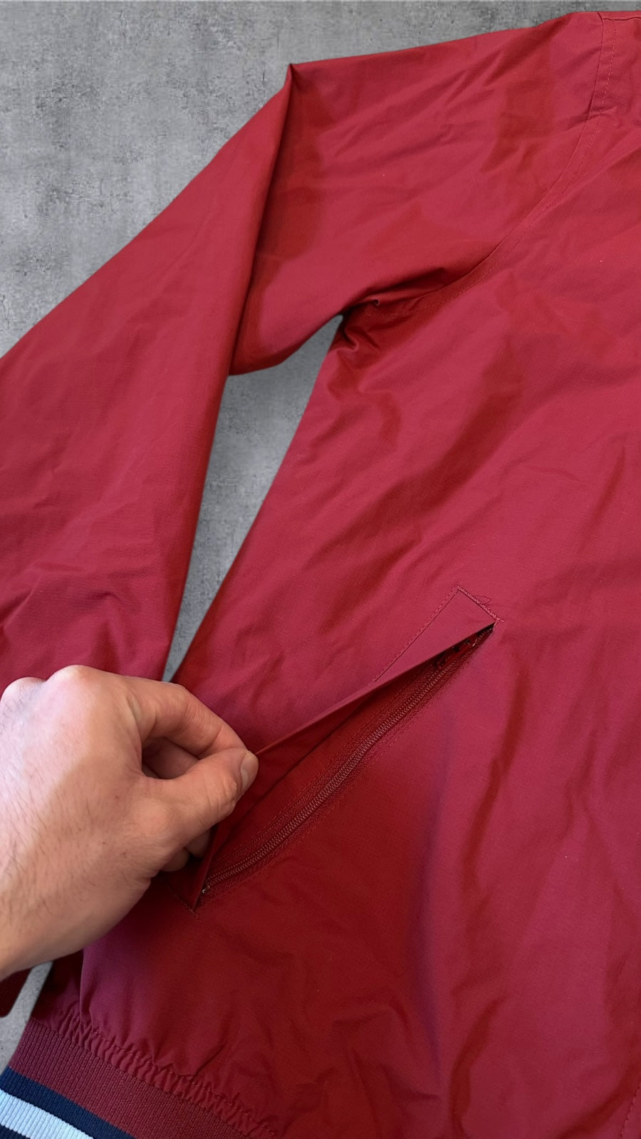 Fred Perry Regenjacke Weinrot Bordeaux S