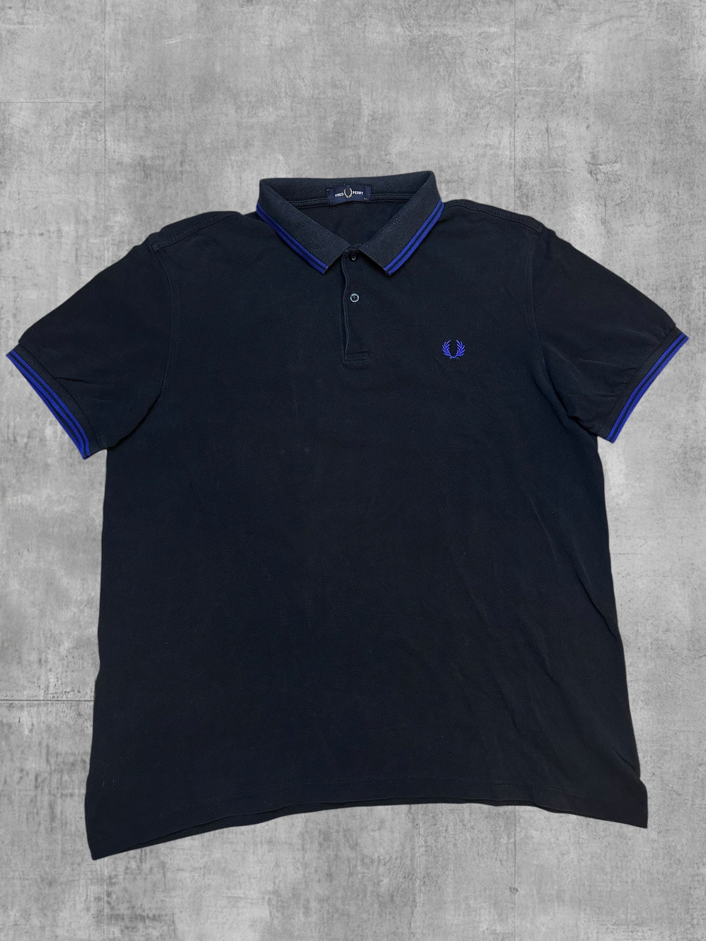 Fred Perry Polo Shirt Schwarz Blau XXL
