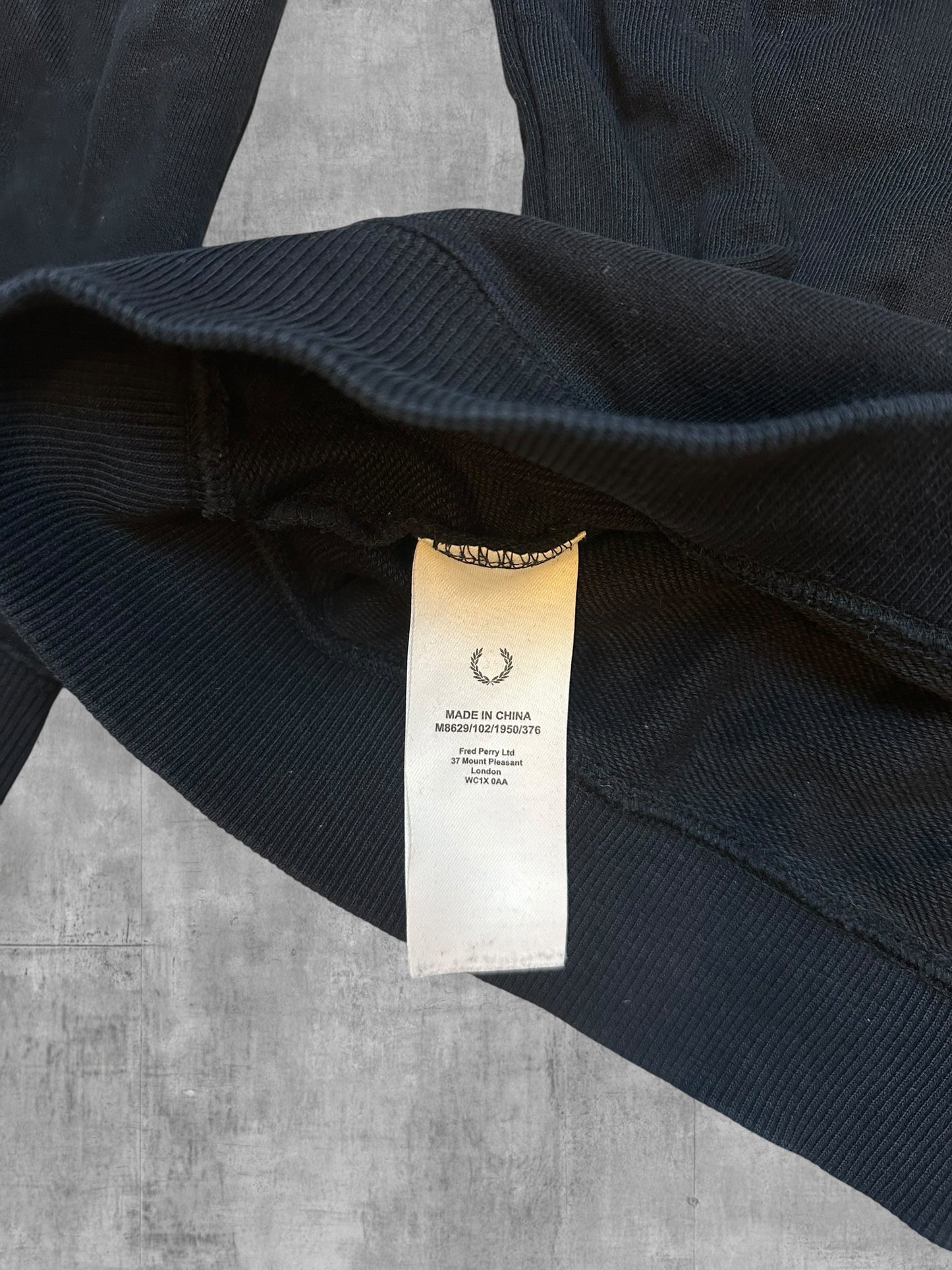 Fred Perry Sweatshirt Schwarz Weiß L