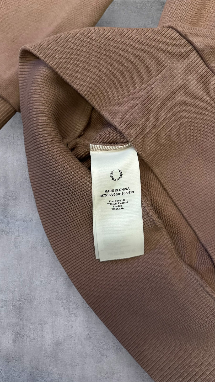 Fred Perry Sweatshirt Dunkelbeige M