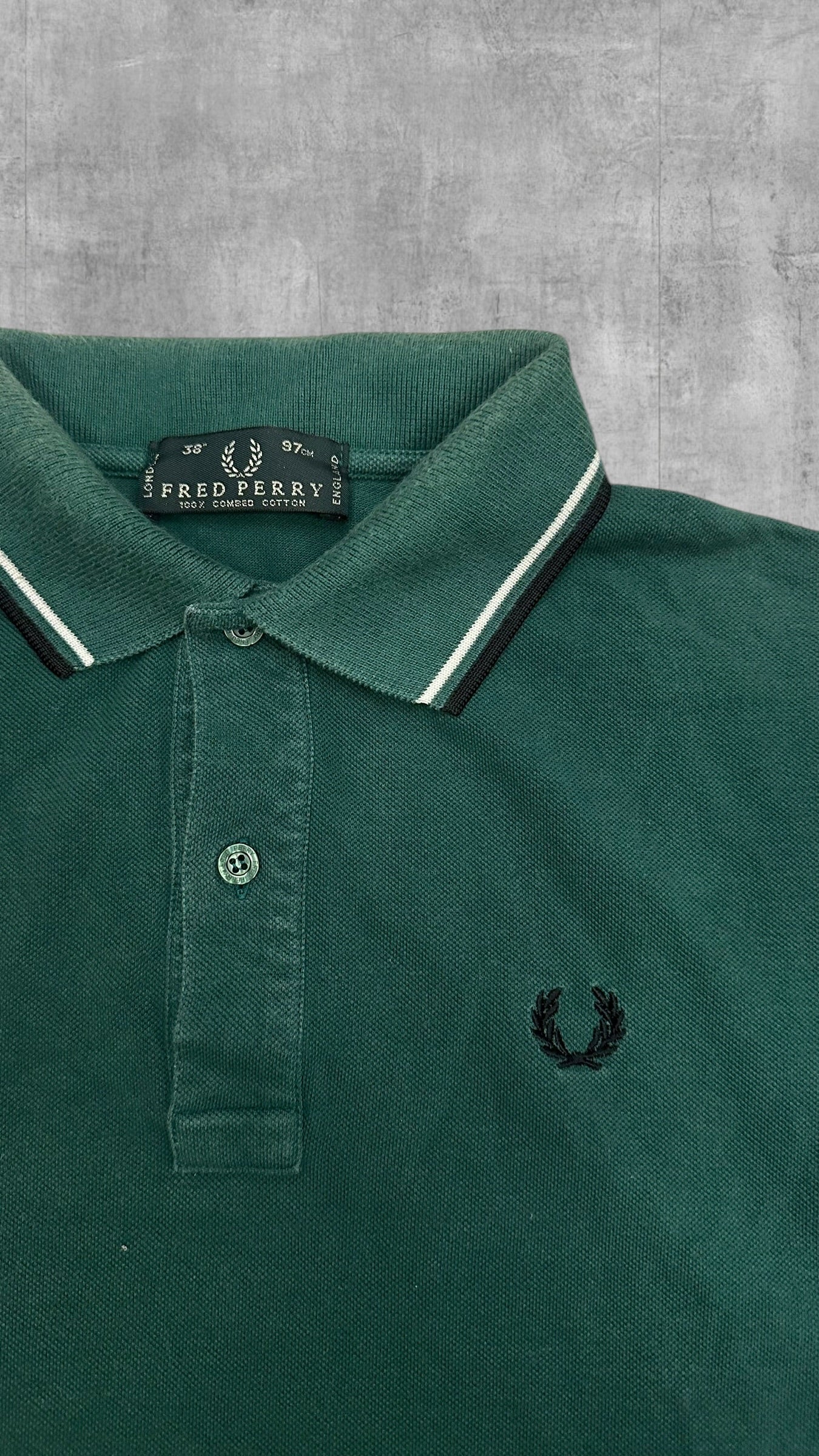 Fred Perry Polo Shirt Dunkelgrün S