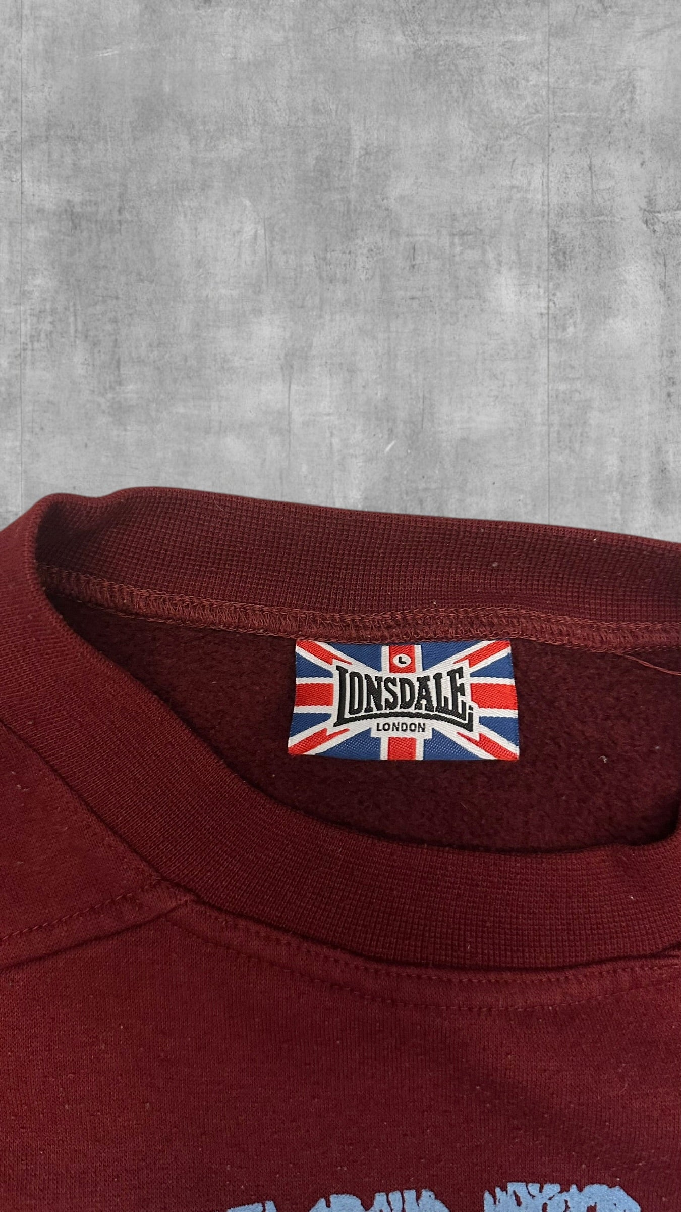 Lonsdale London Sweatshirt Weinrot M