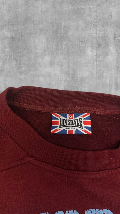 Lonsdale London Sweatshirt Weinrot M