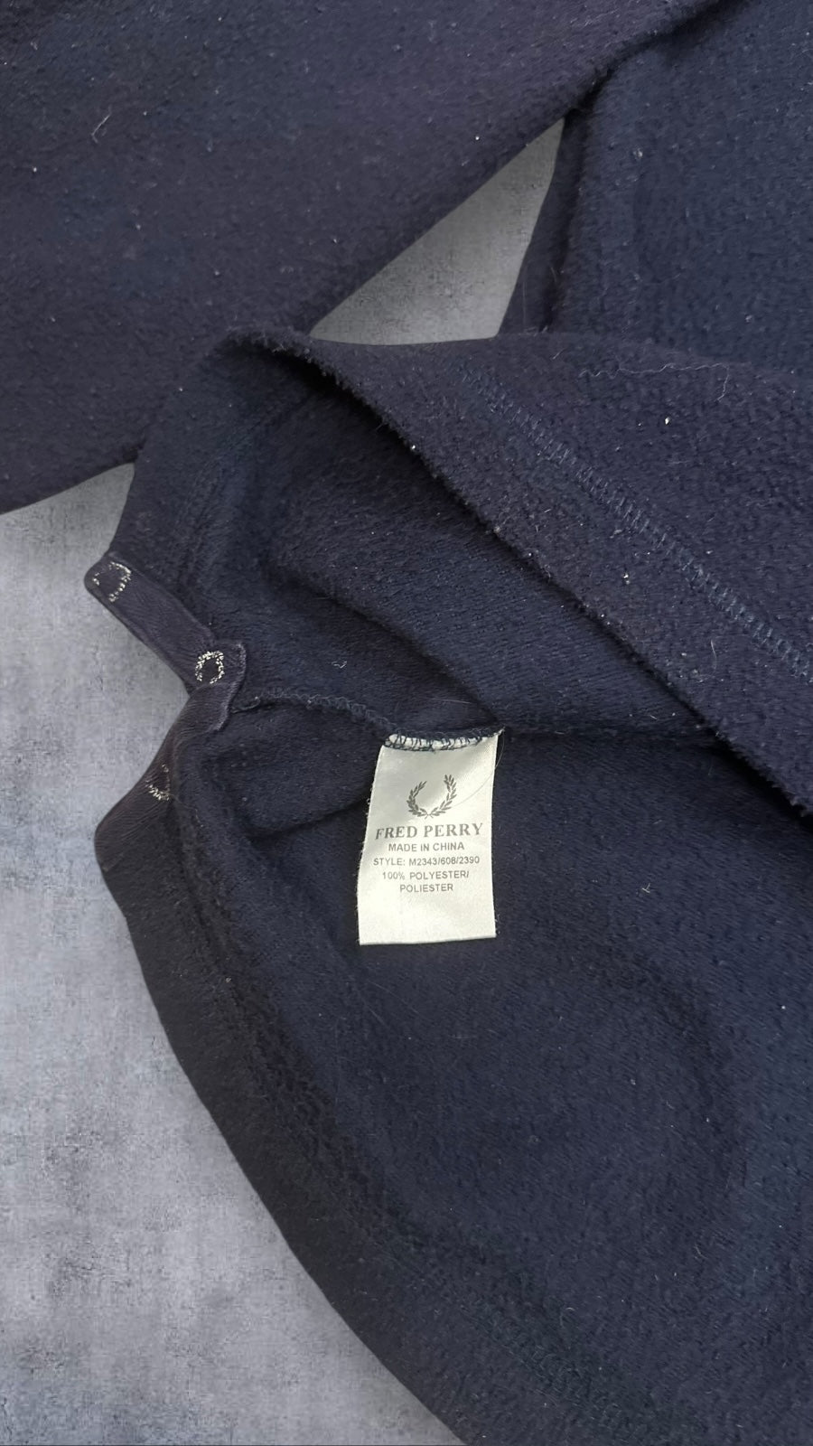 Fred Perry Fleece Half Zip Sweatshirt M Navy Blau