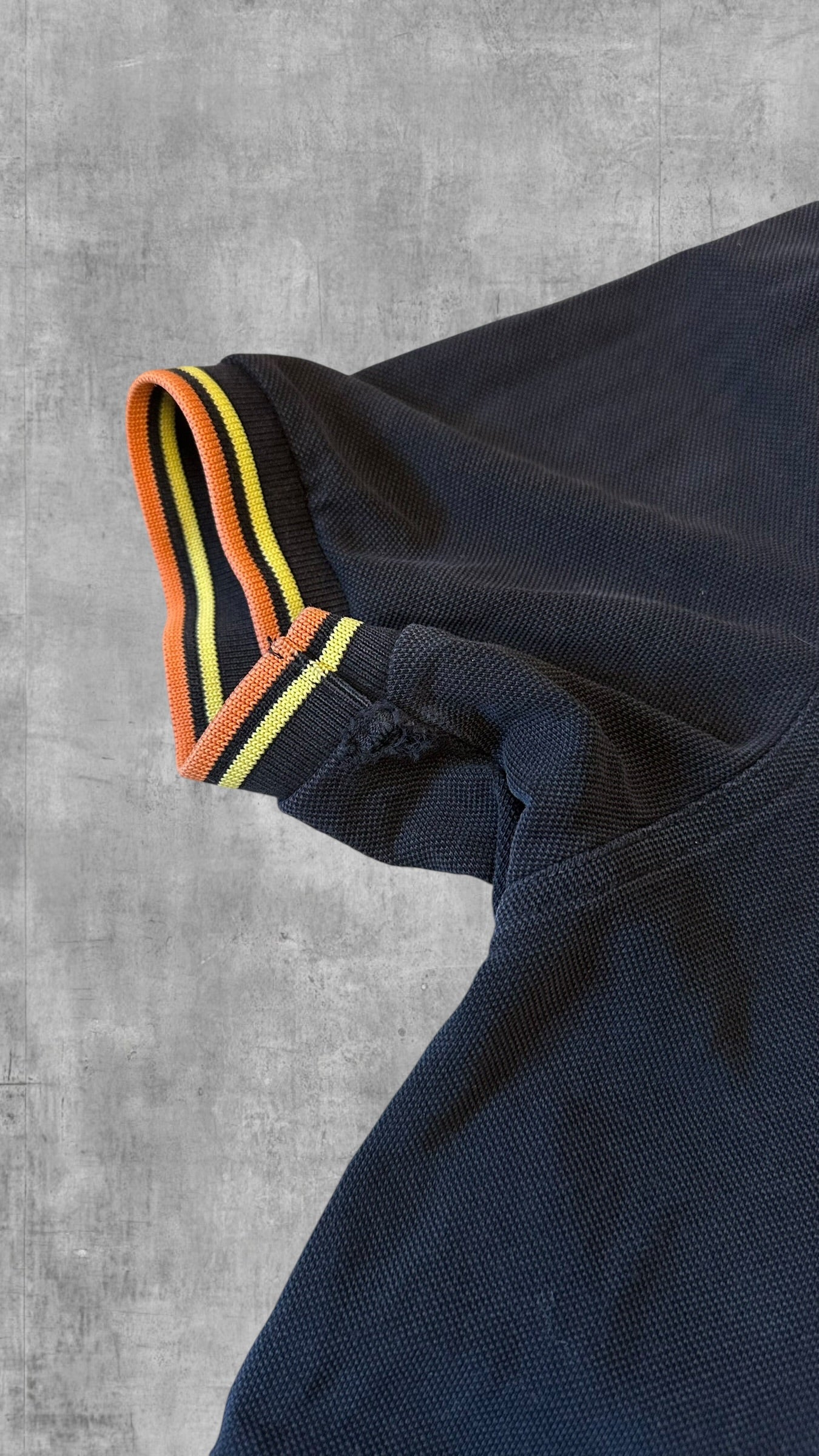 Fred Perry Polo Shirt Schwarz Orange M