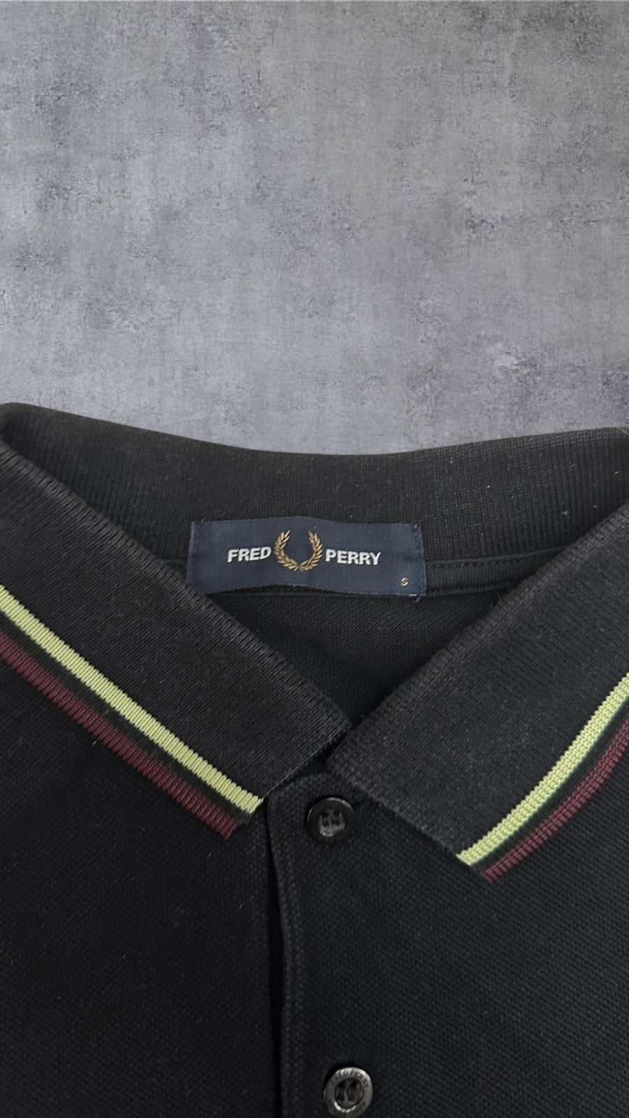 Fred Perry Polo Shirt Schwarz S