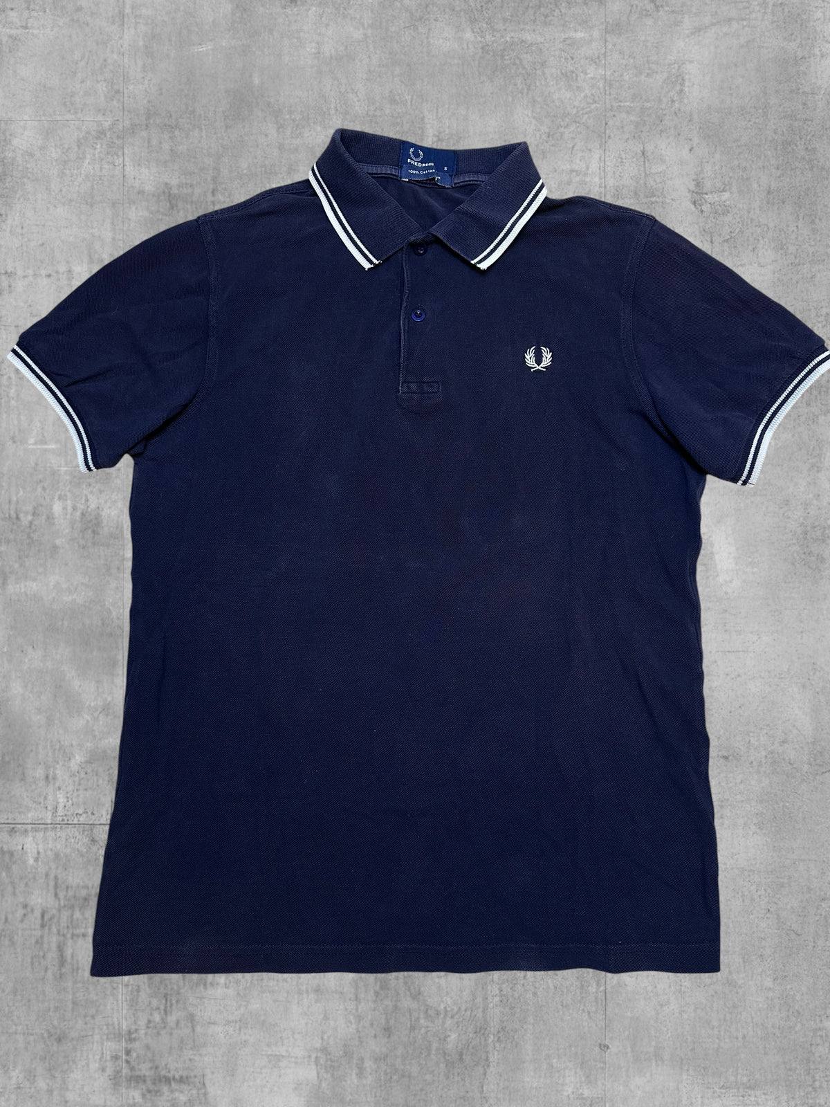 Fred Perry Polo Shirt Schwarz Weiß S