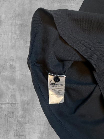 Fred Perry Polo Shirt Schwarz Gelb M Slim Fit