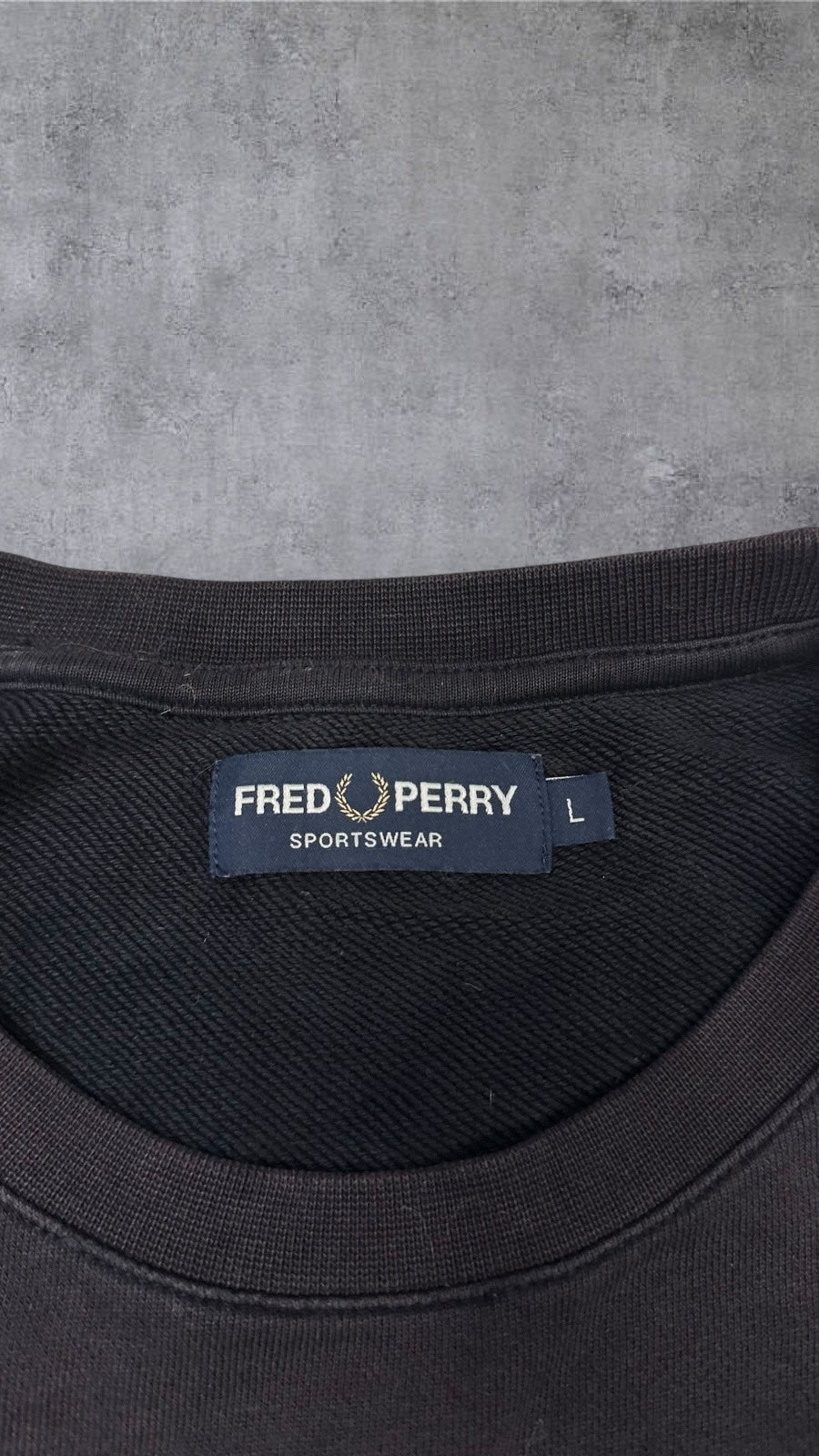 Fred Perry Sweatshirt Schwarz Weiß L