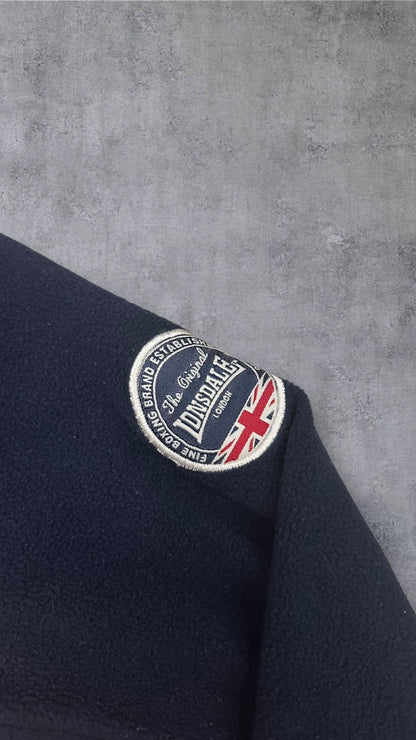 Lonsdale London Fleece Jacke Navy Blau Ocker L