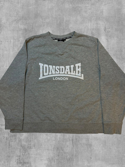 Lonsdale London Sweatshirt Grau Frauengröße L (oversized)