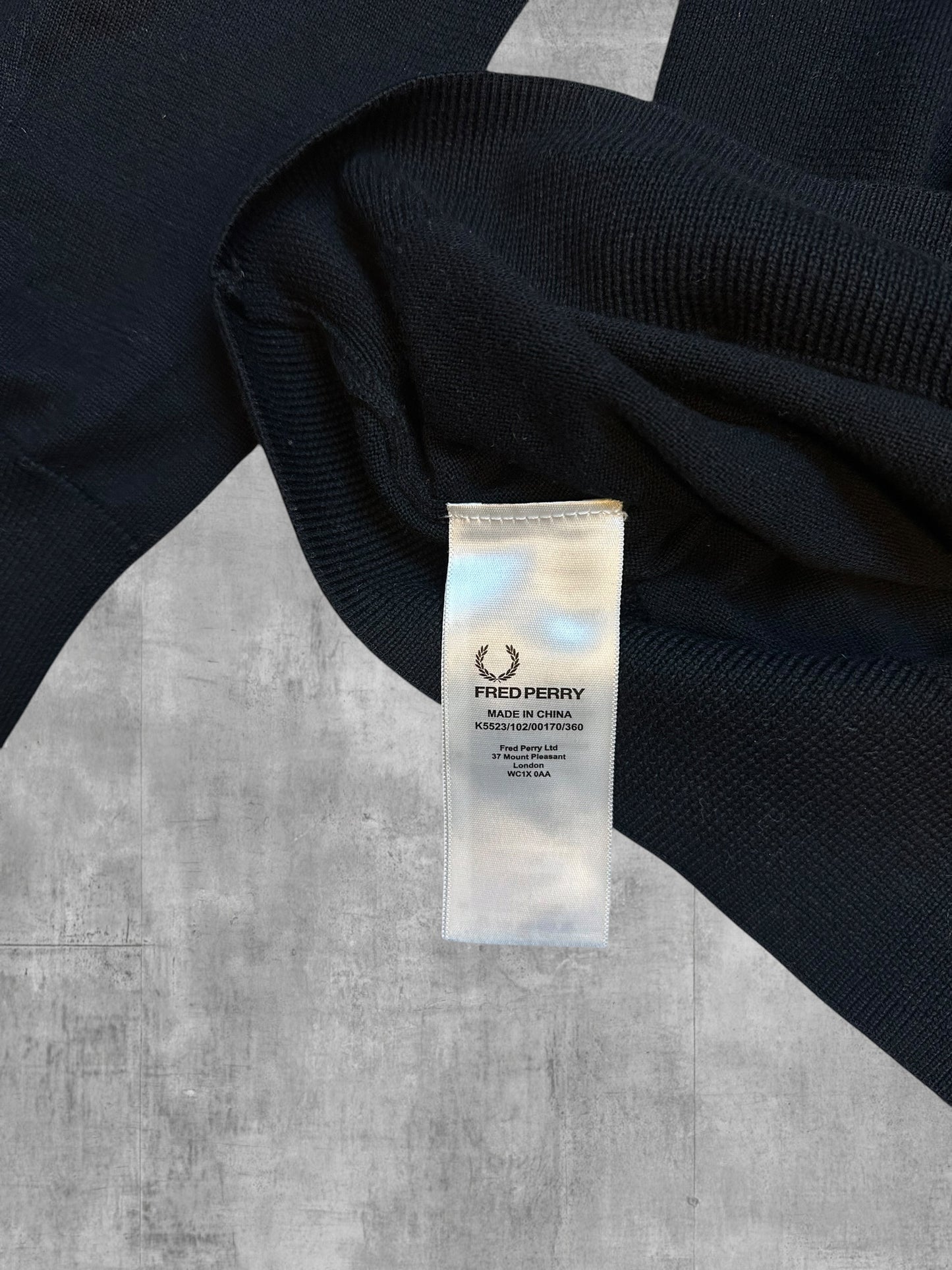 Fred Perry Sweatshirt Schwarz M