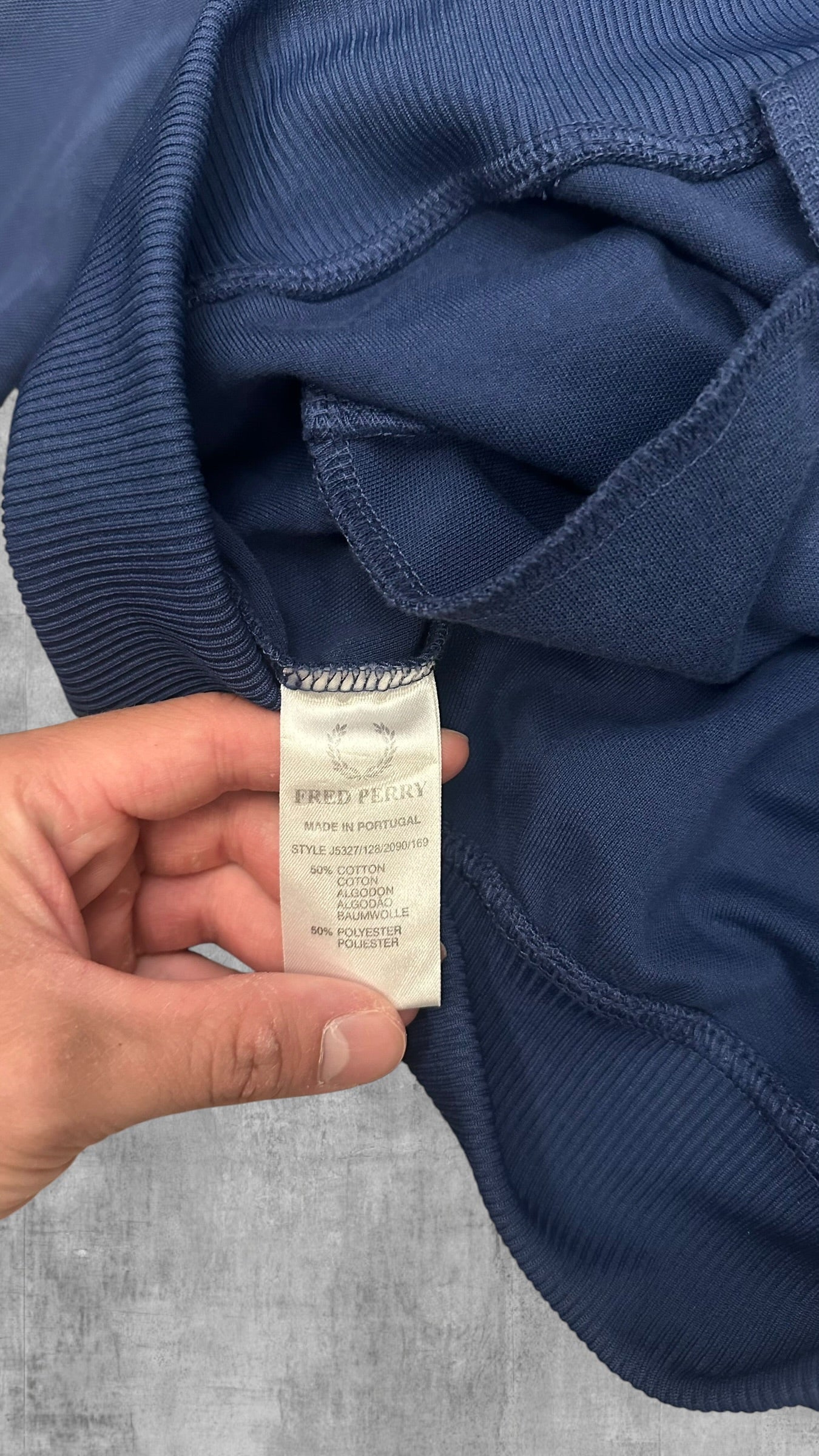 Fred Perry Trainingsjacke Taped Dunkelblau Gold L