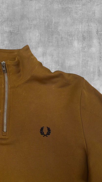 Fred Perry Half zip Pullover Sweater Ocker M