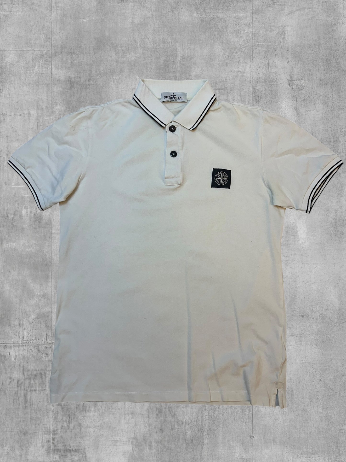 Stone Island Polo Shirt Weiß XS