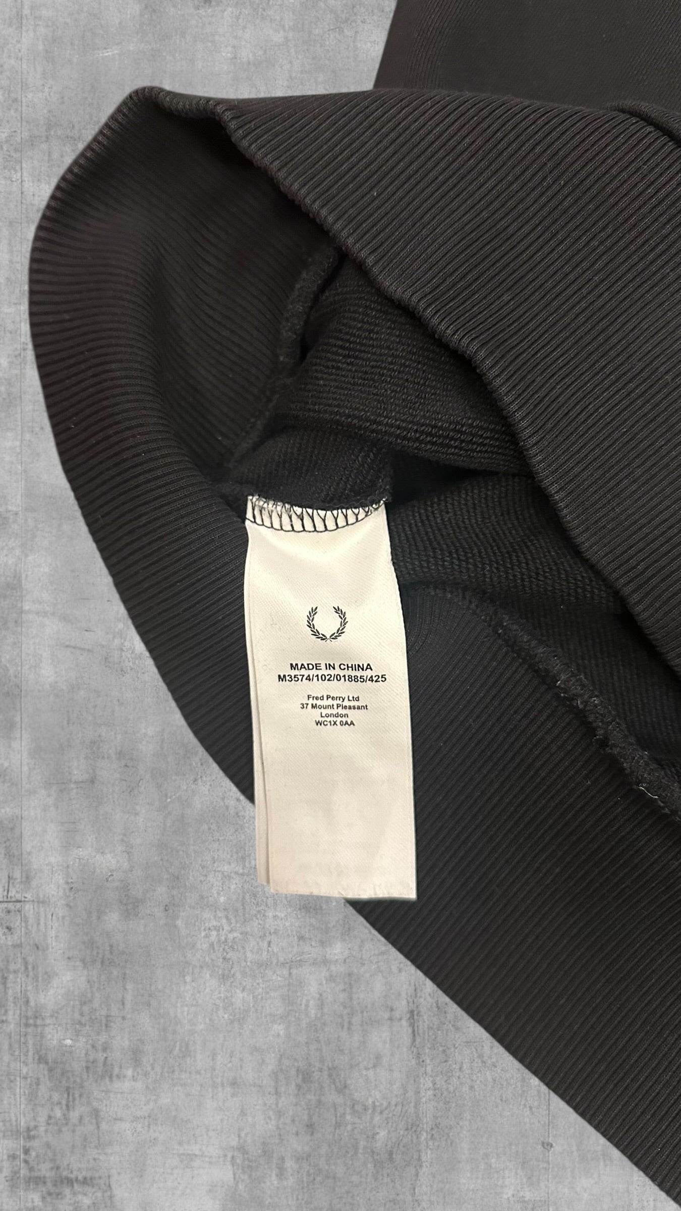 Fred Perry Half zip Pullover Sweatshirt Schwarz S