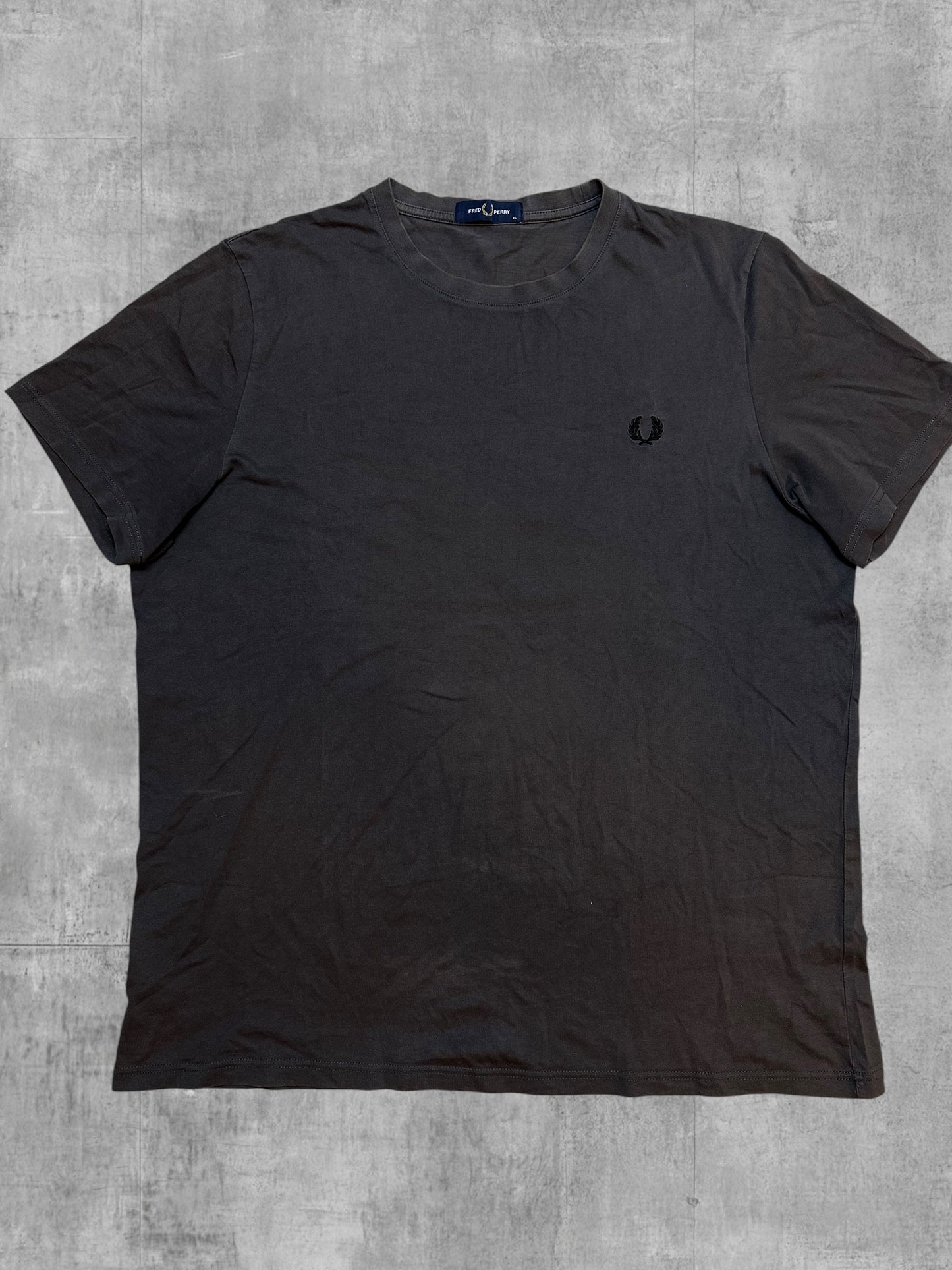 Fred Perry Backprint T-shirt Grau Schwarz XL
