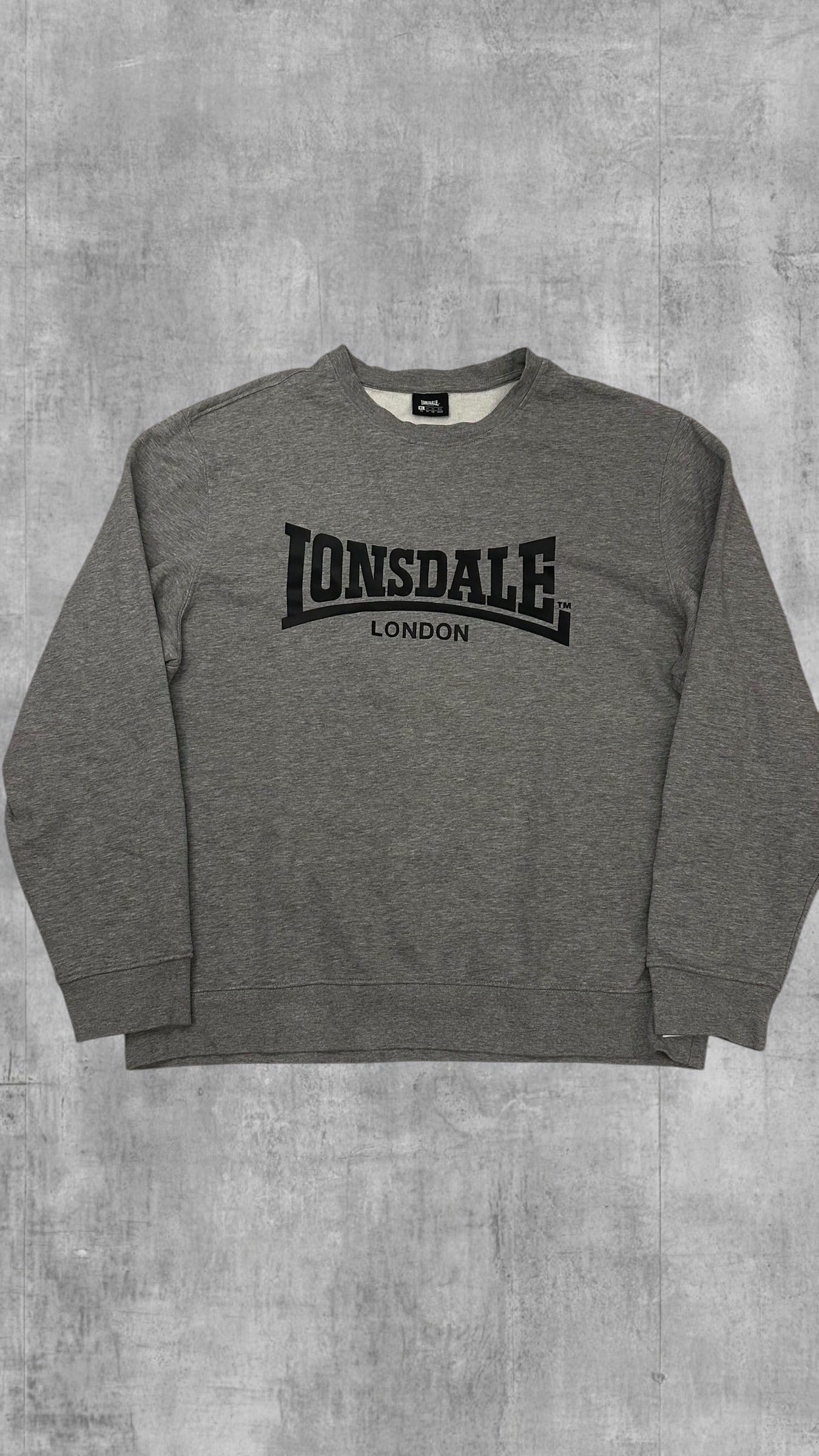 Lonsdale London Sweatshirt Grau Schwarz XL