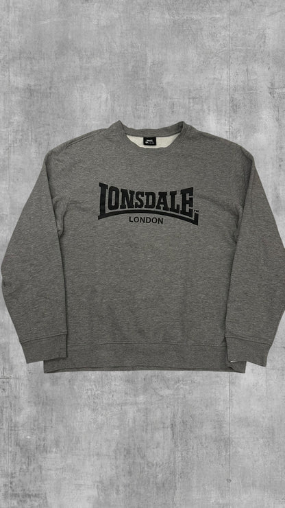 Lonsdale London Sweatshirt Grau Schwarz XL