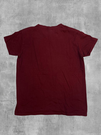 Dreierhopp T-shirt Weinrot Weiß S