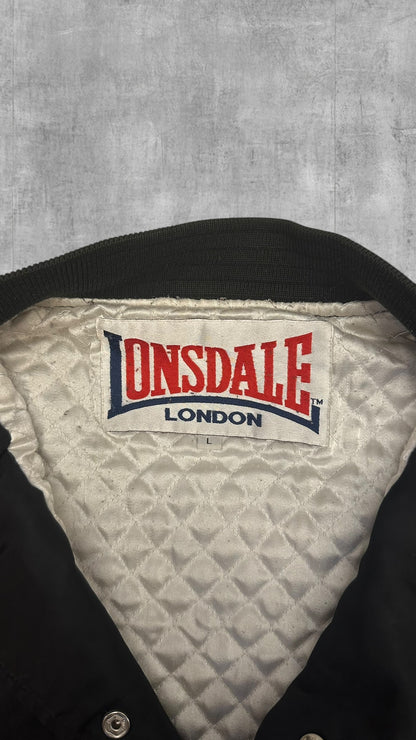 Vintage Lonsdale London Bomberjacke Schwarz Weiß L