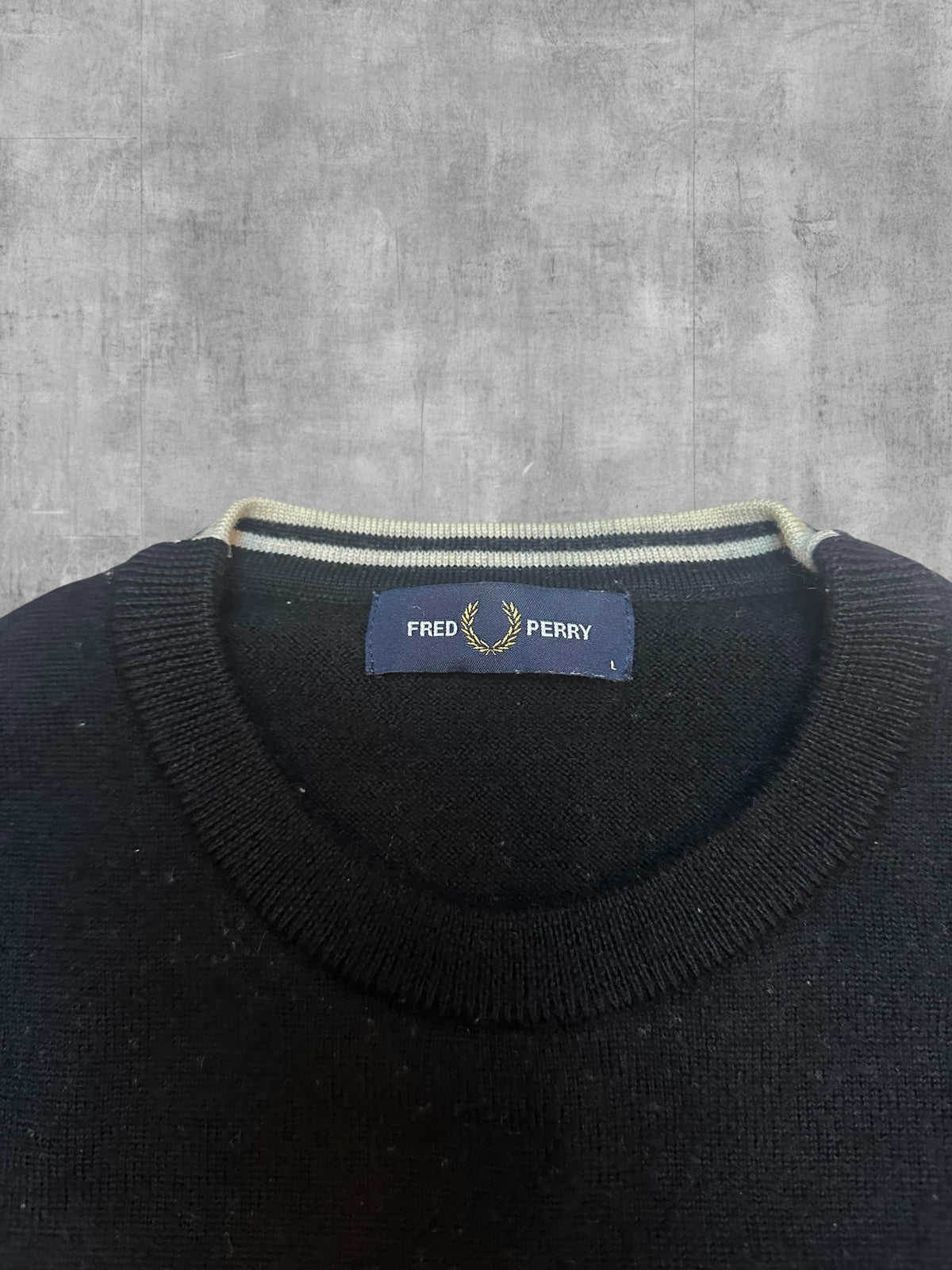 Fred Perry Sweatshirt Schwarz L