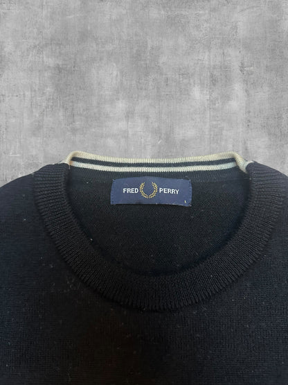 Fred Perry Sweatshirt Schwarz L