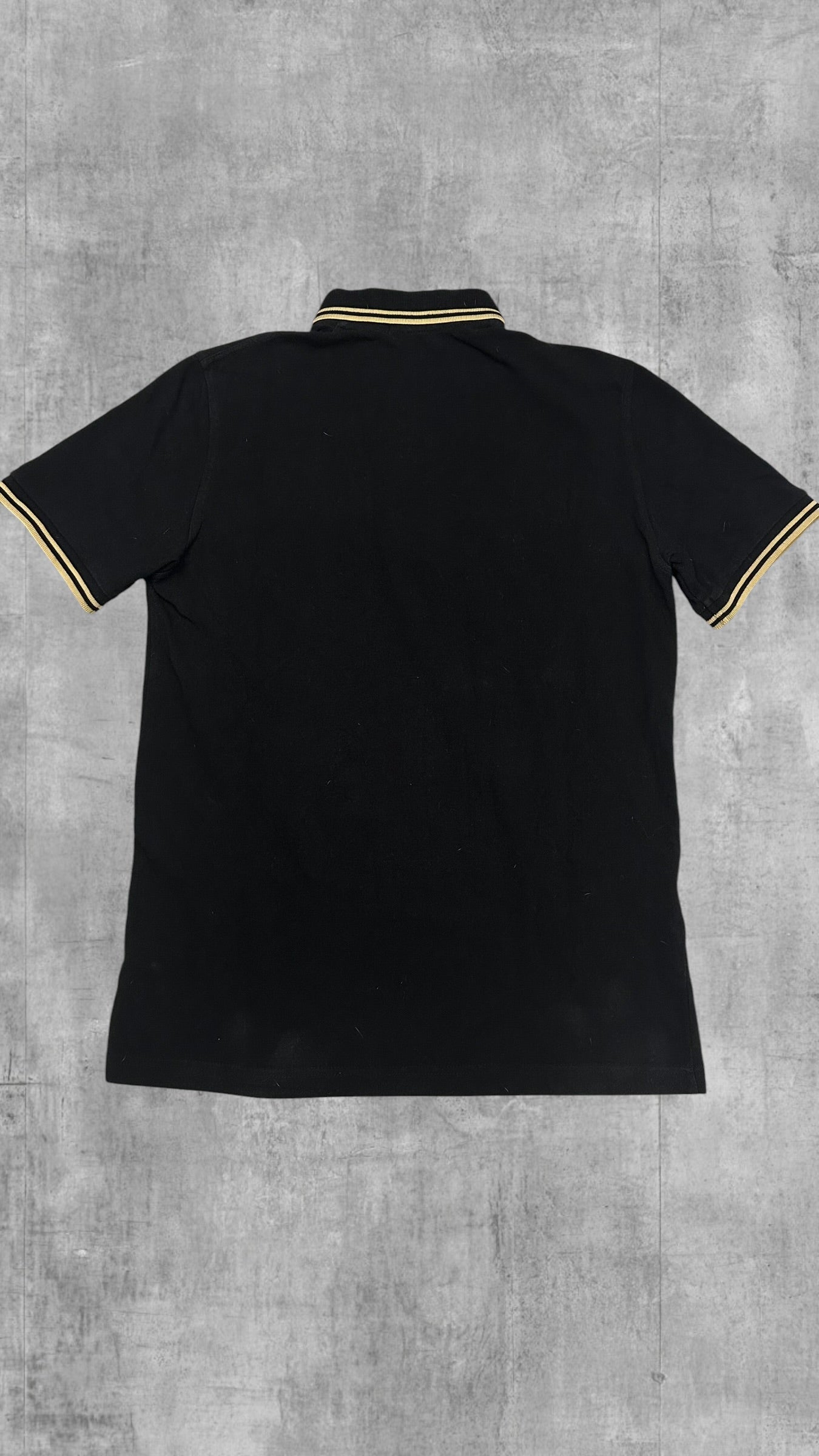 Fred Perry Polo Shirt Schwarz beige M