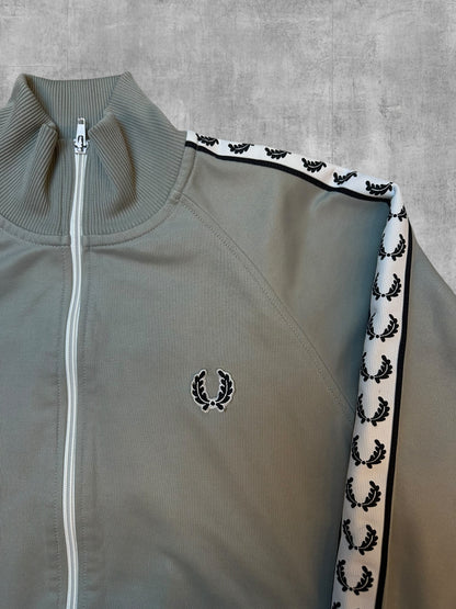 Fred Perry Trainingsjacke Taped Graugrün S