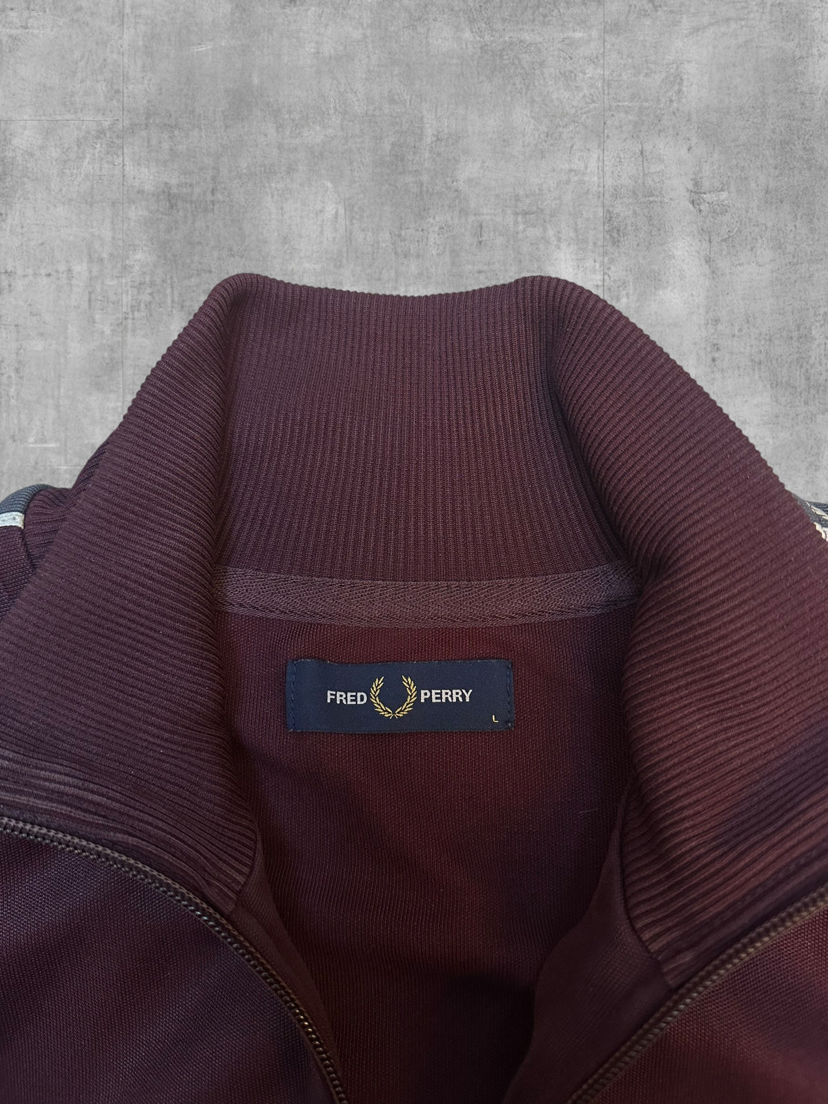Fred Perry Trainingsjacke Taped Weinrot L