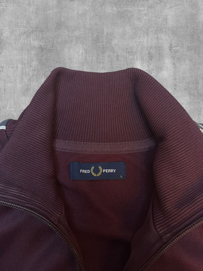Fred Perry Trainingsjacke Taped Weinrot L