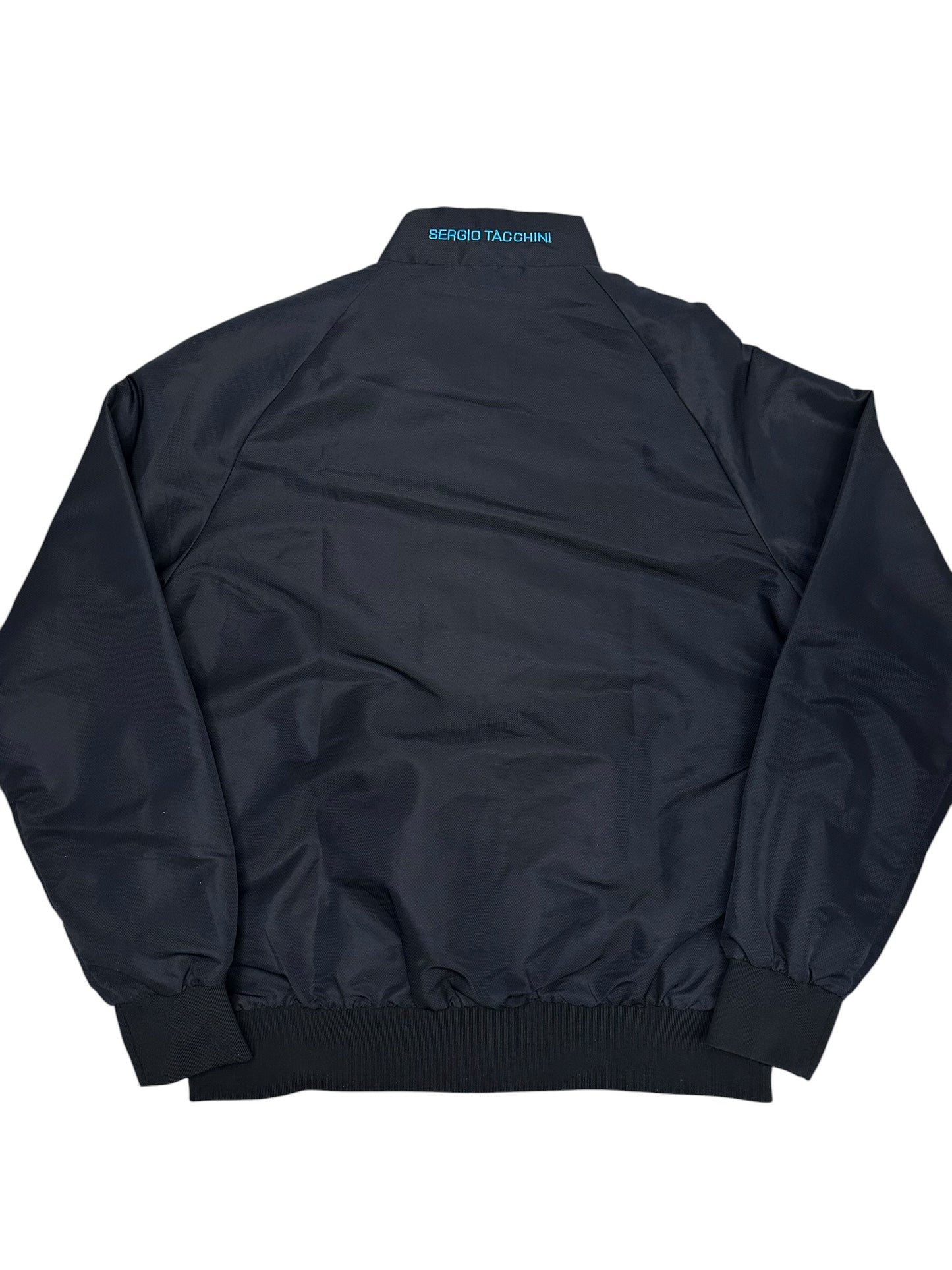 Sergio Tacchini Trainingsjacke Windbreaker Regenjacke Schwarzblau Weiß Türkis XL