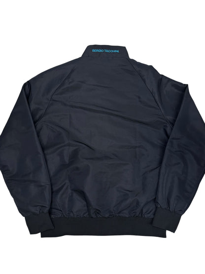 Sergio Tacchini Trainingsjacke Windbreaker Regenjacke Schwarzblau Weiß Türkis XL