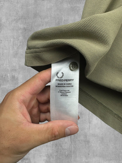 Fred Perry Polo Shirt Beige Weiß 3XL