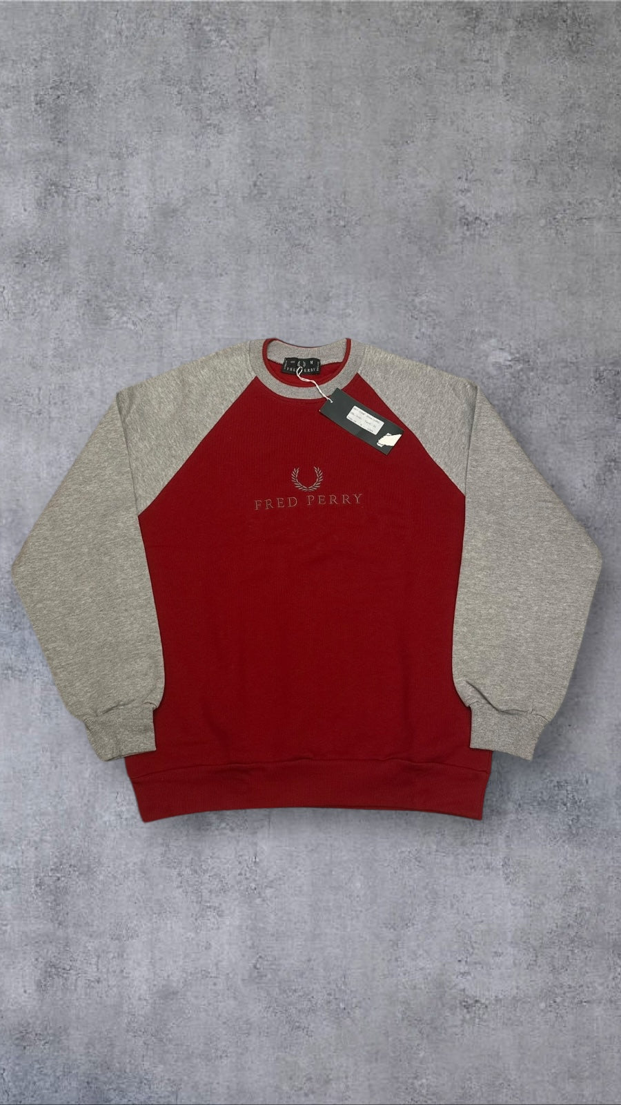 Fred Perry Sweatshirt Rot Grau M
