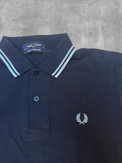 Fred Perry Polo Shirt Navy Blau M (Made in England)