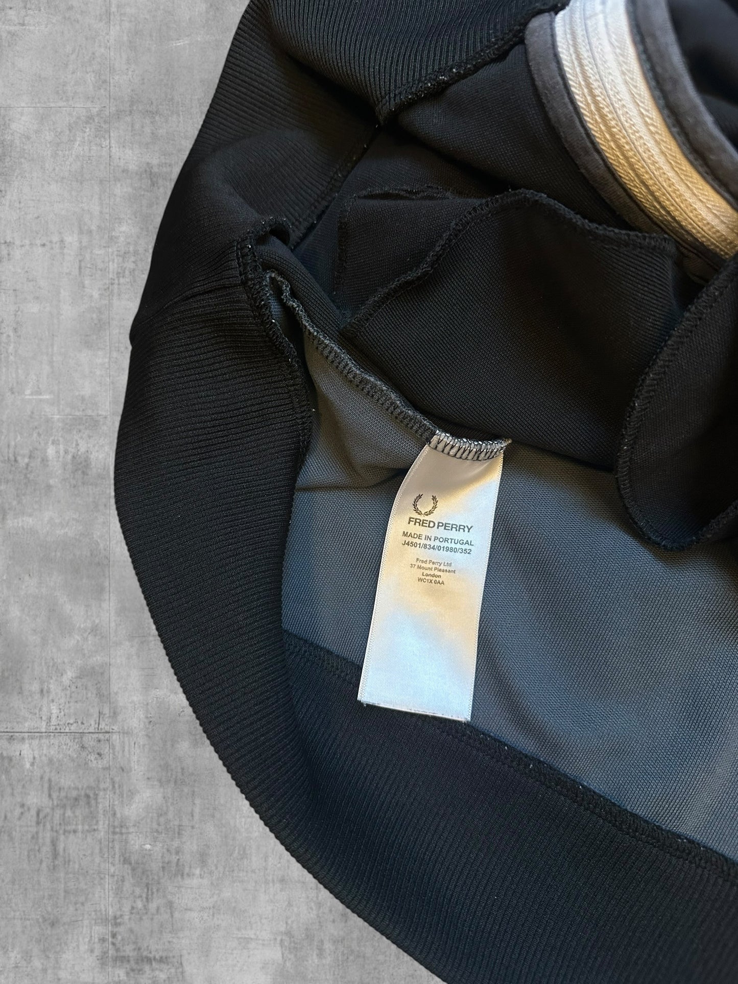Fred Perry Trainingsjacke Grau Schwarz Weiß XL