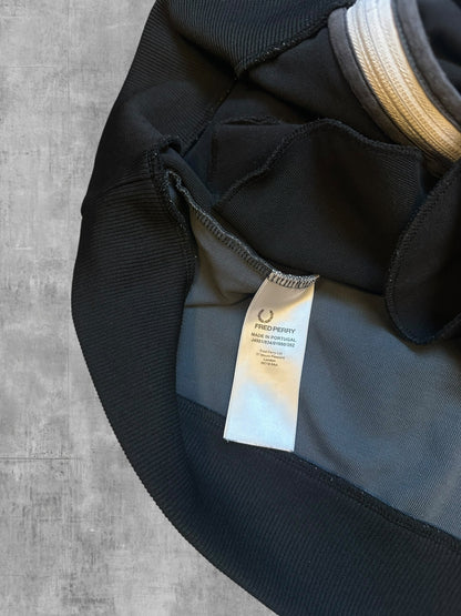 Fred Perry Trainingsjacke Grau Schwarz Weiß XL