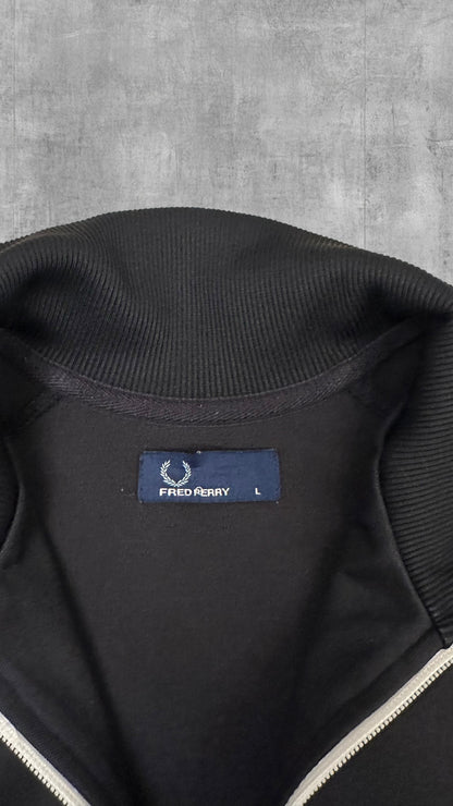 Fred Perry Vintage Trainingsjacke Schwarz Weiß L