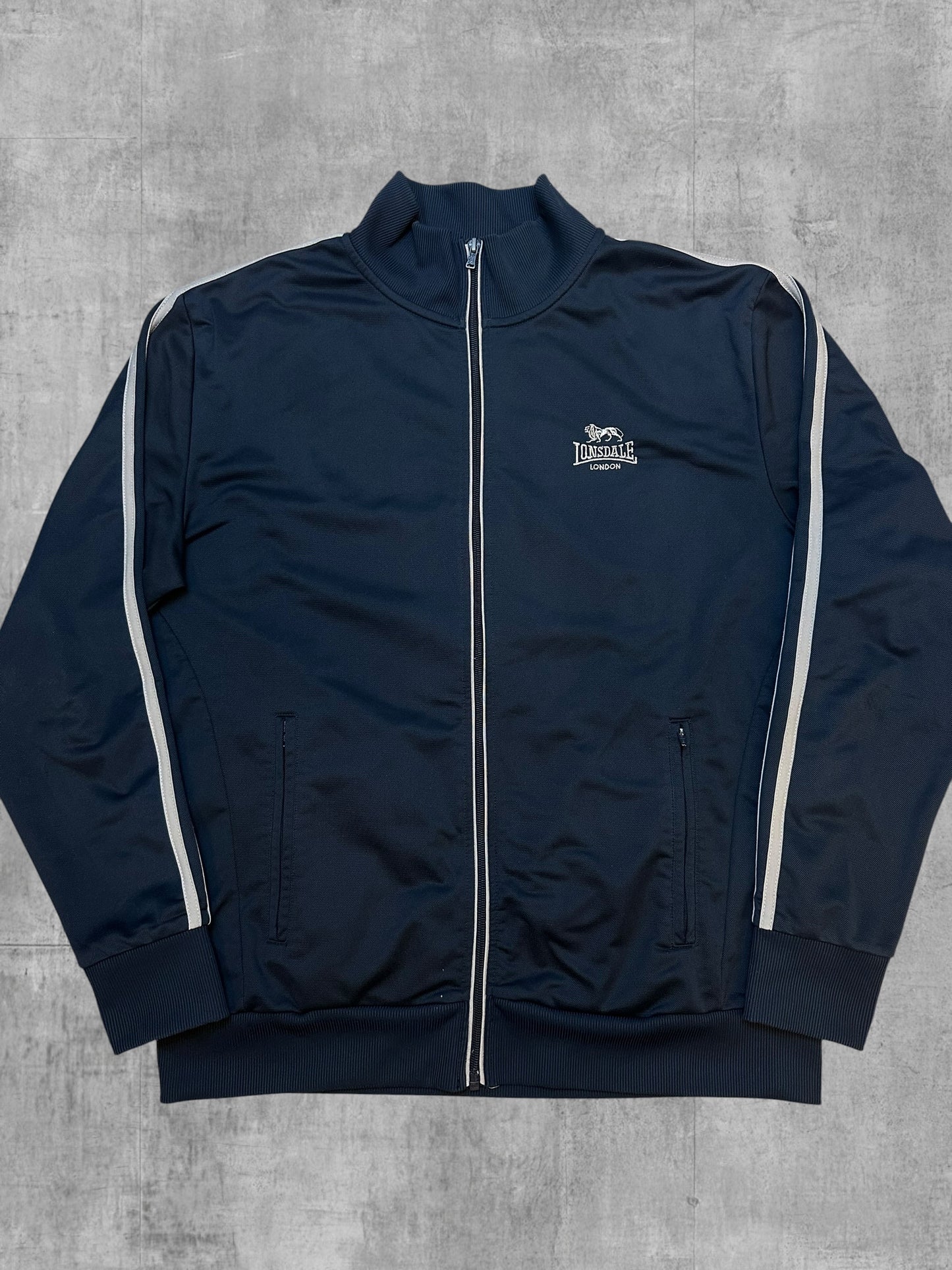 Lonsdale London Trainingsjacke Navy Blau Hellgrau L