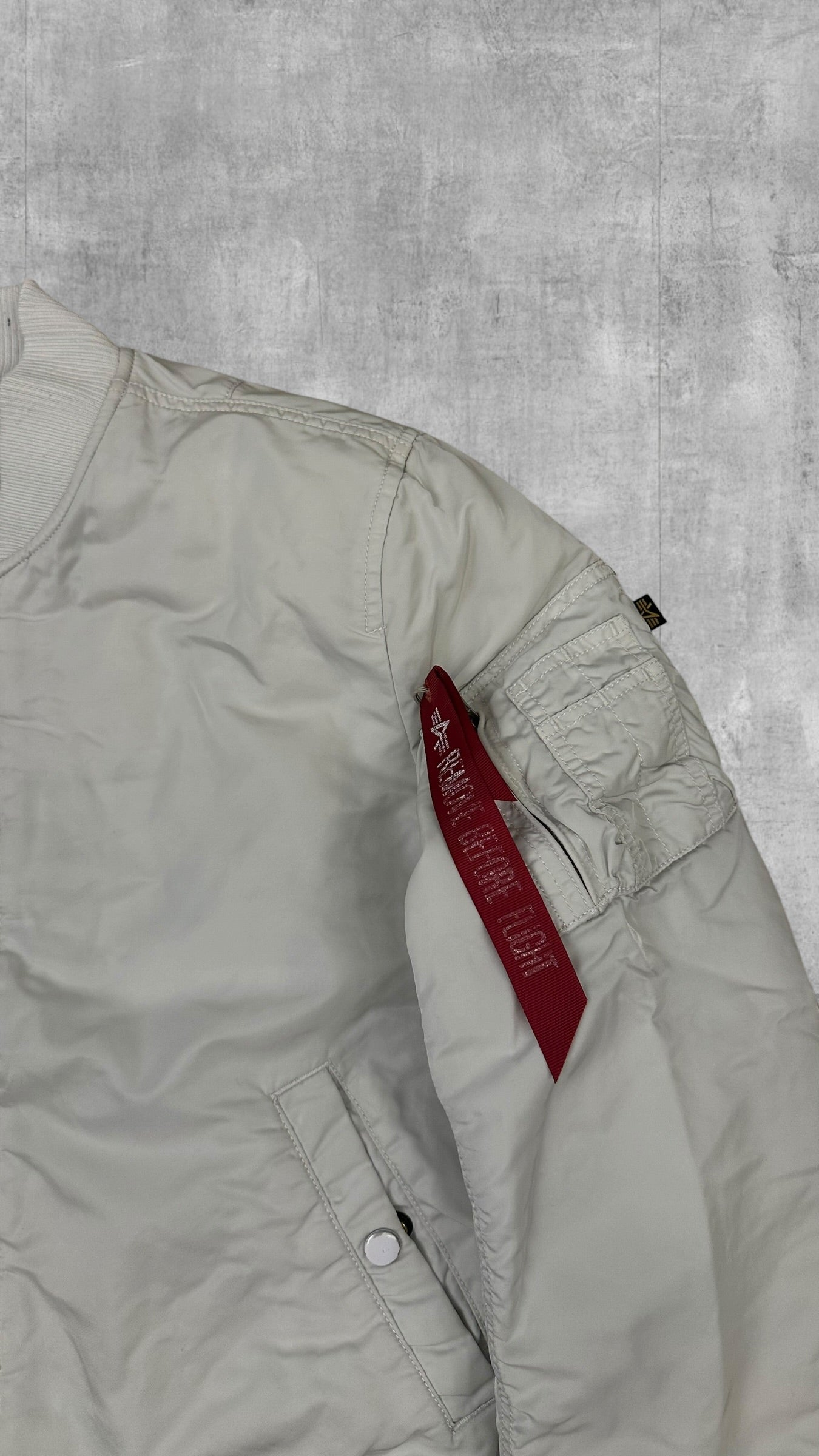 Alpha Industries Bomberjacke Weiß S