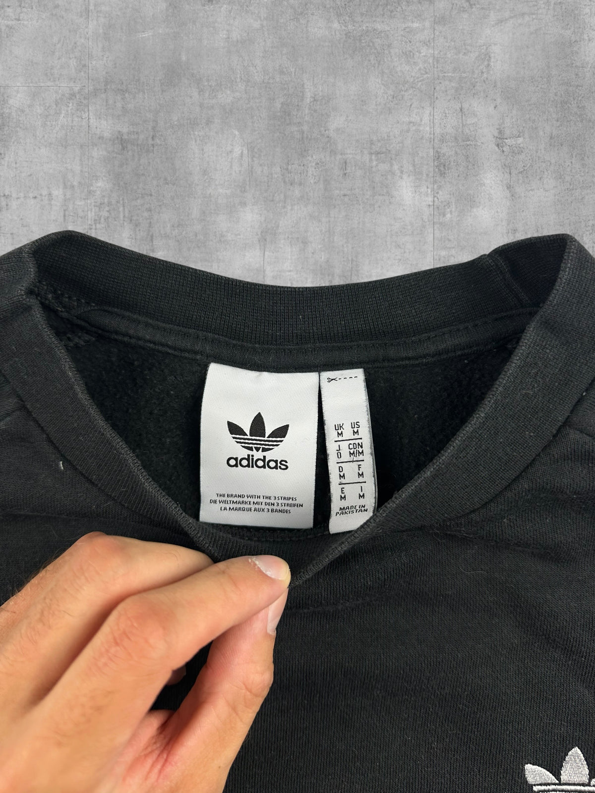 Adidas Sweatshirt Schwarz Weiß M