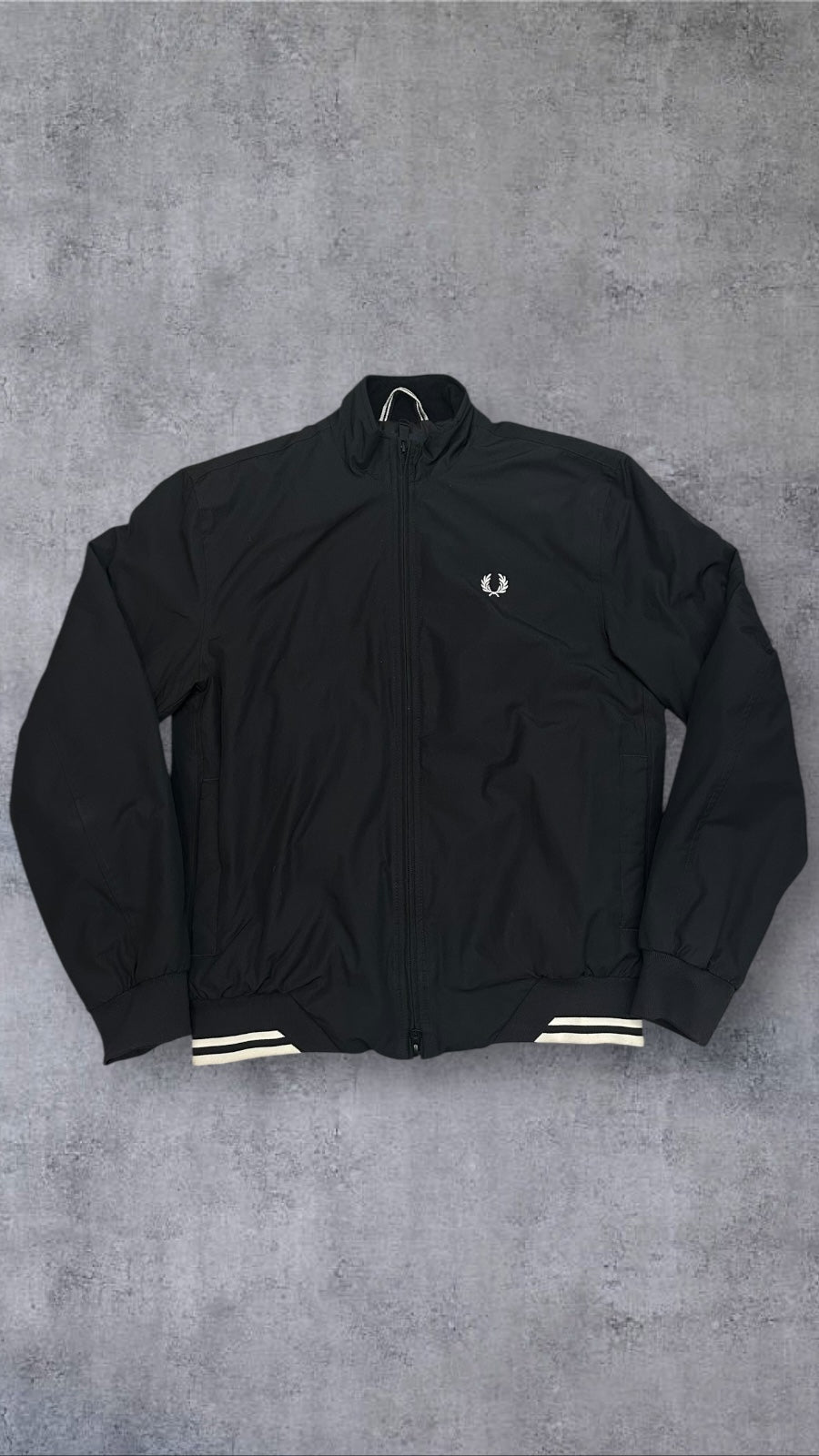 Fred Perry Bomberjacke Regenjacke Schwarz S