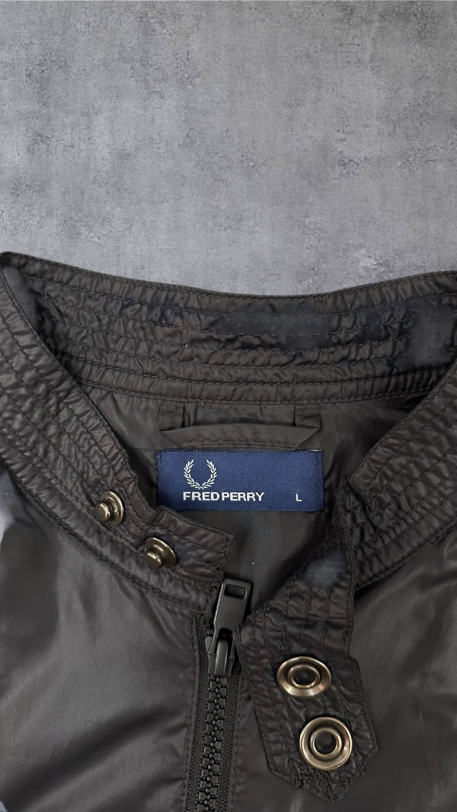 Fred Perry Bomberjacke Dünn Schwarz L