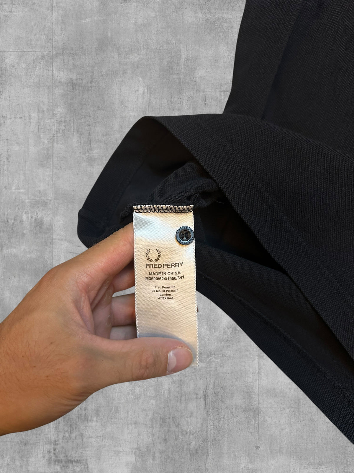 Fred Perry Polo Shirt Schwarz Weiß S