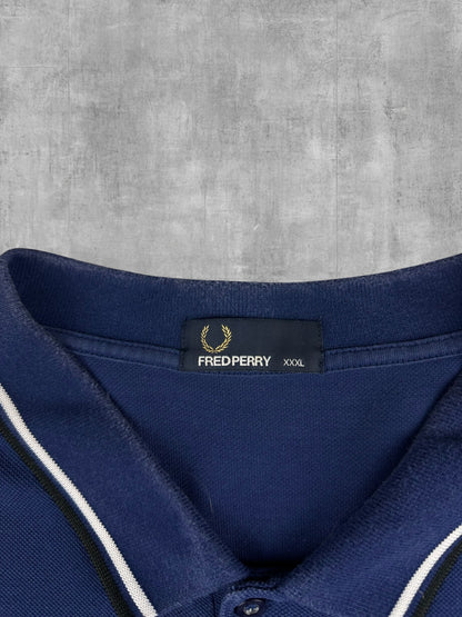 Fred Perry Polo Shirt Navy Blau Schwarz Weiß 3XL
