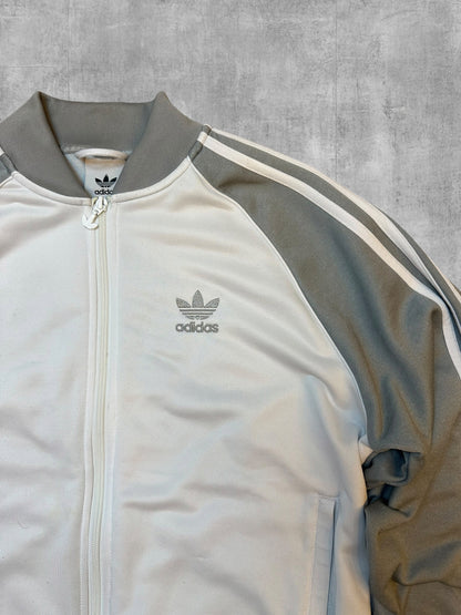 Adidas Firebird Trainingsjacke Grau Weiß M