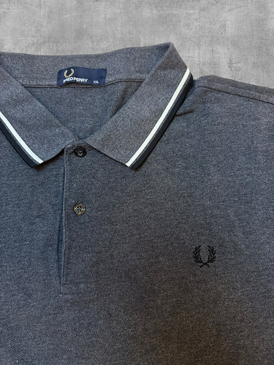 Fred Perry Polo Shirt Grau Schwarz Weiß XXL